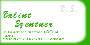 balint szentner business card